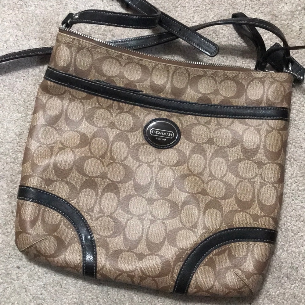 Leather coach crossbody